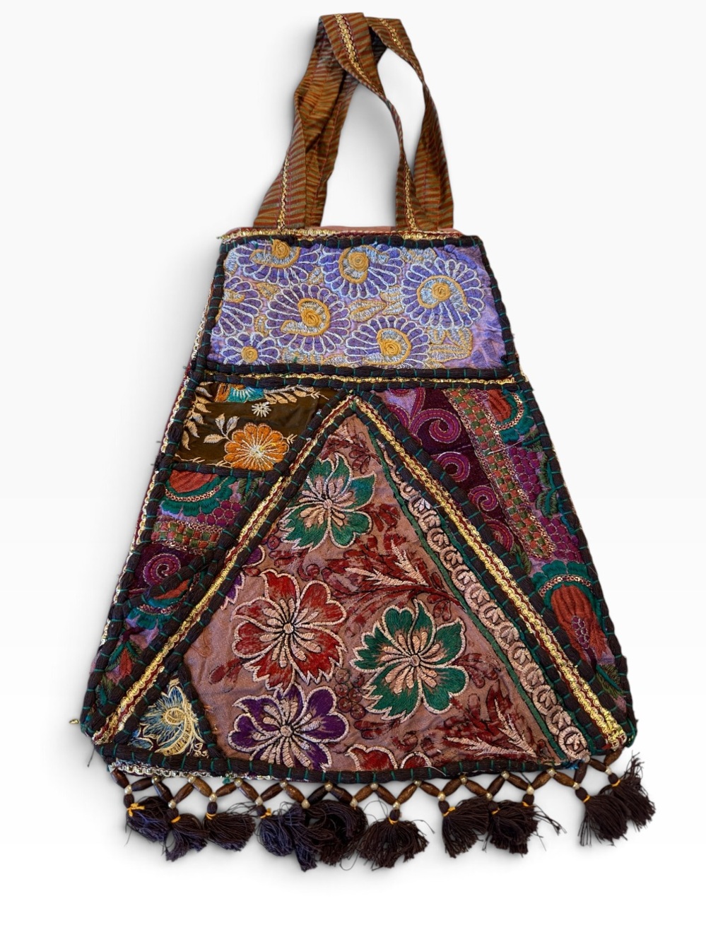 Wayan Natural Wear NWT Embroidered Patchwork Boho Tote Bag Mexico NEW